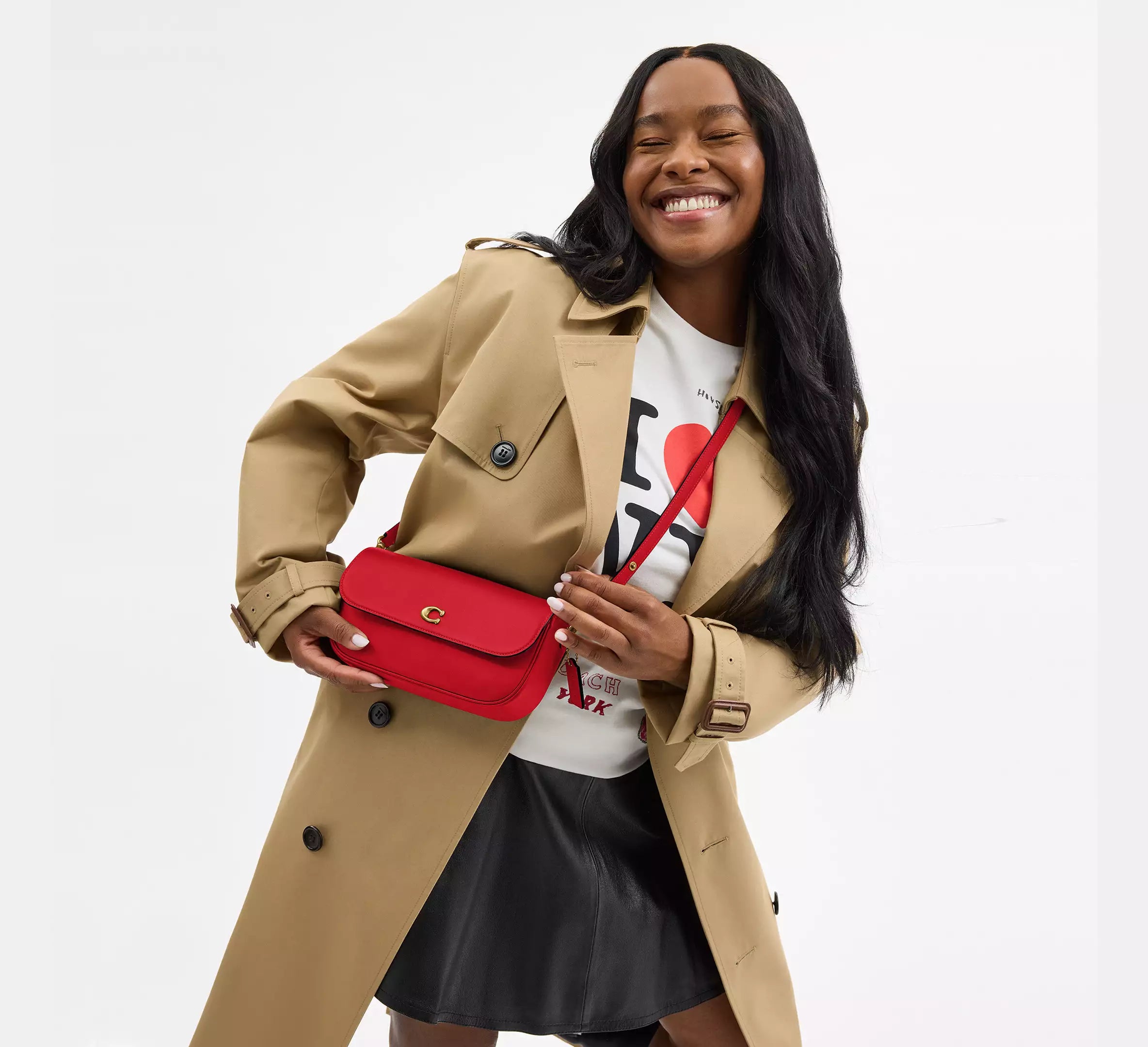 Coach Brook Flap Chain Bag SEZON - Brass/Candy Apple – Kanadadan