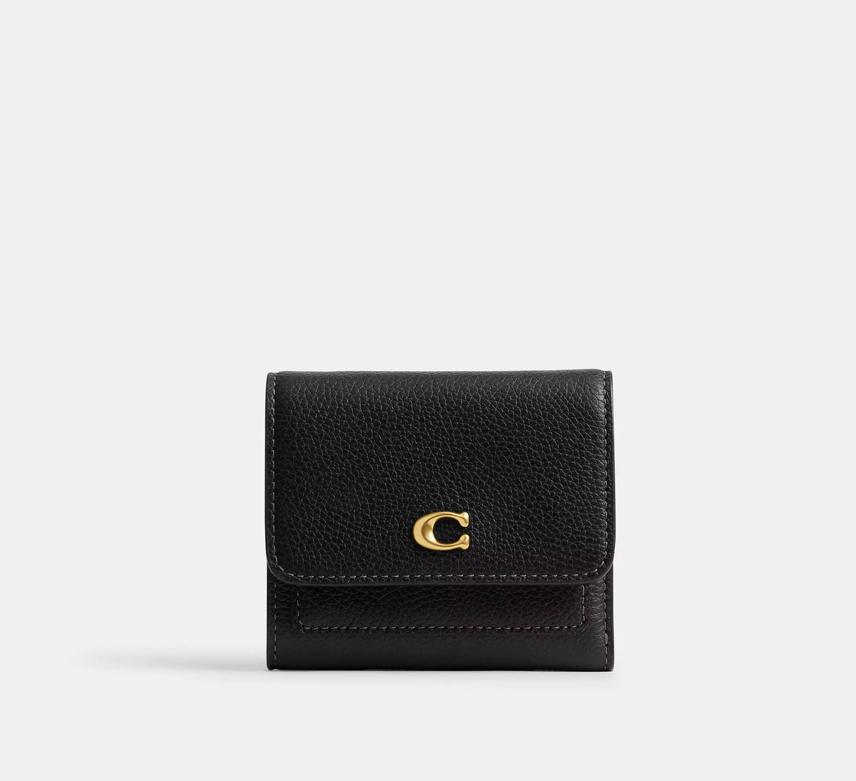 Coach Mila Small Flap Wallet  -  Brass/Black