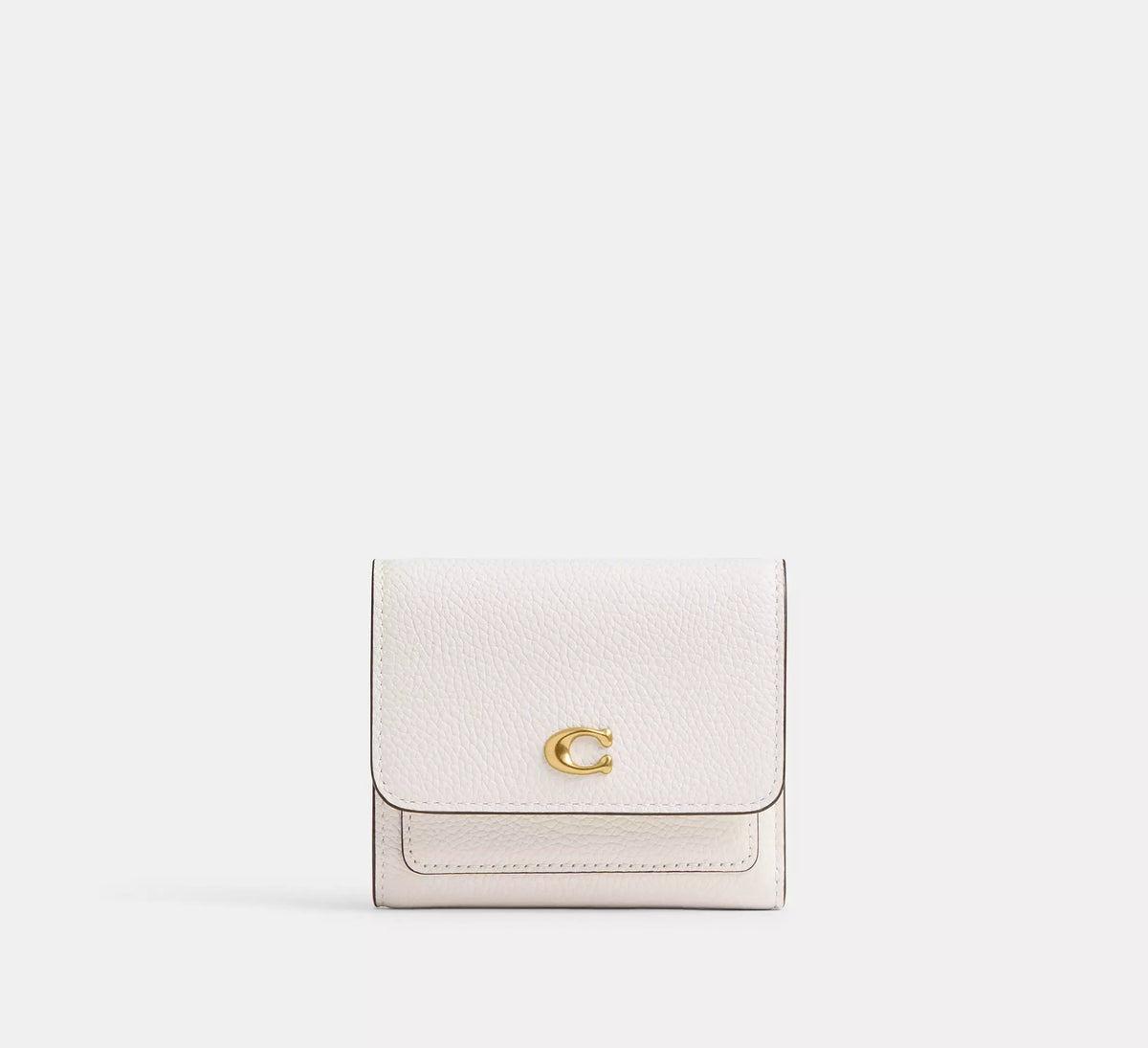 Coach Mila Small Flap Wallet  -  Brass/Chalk