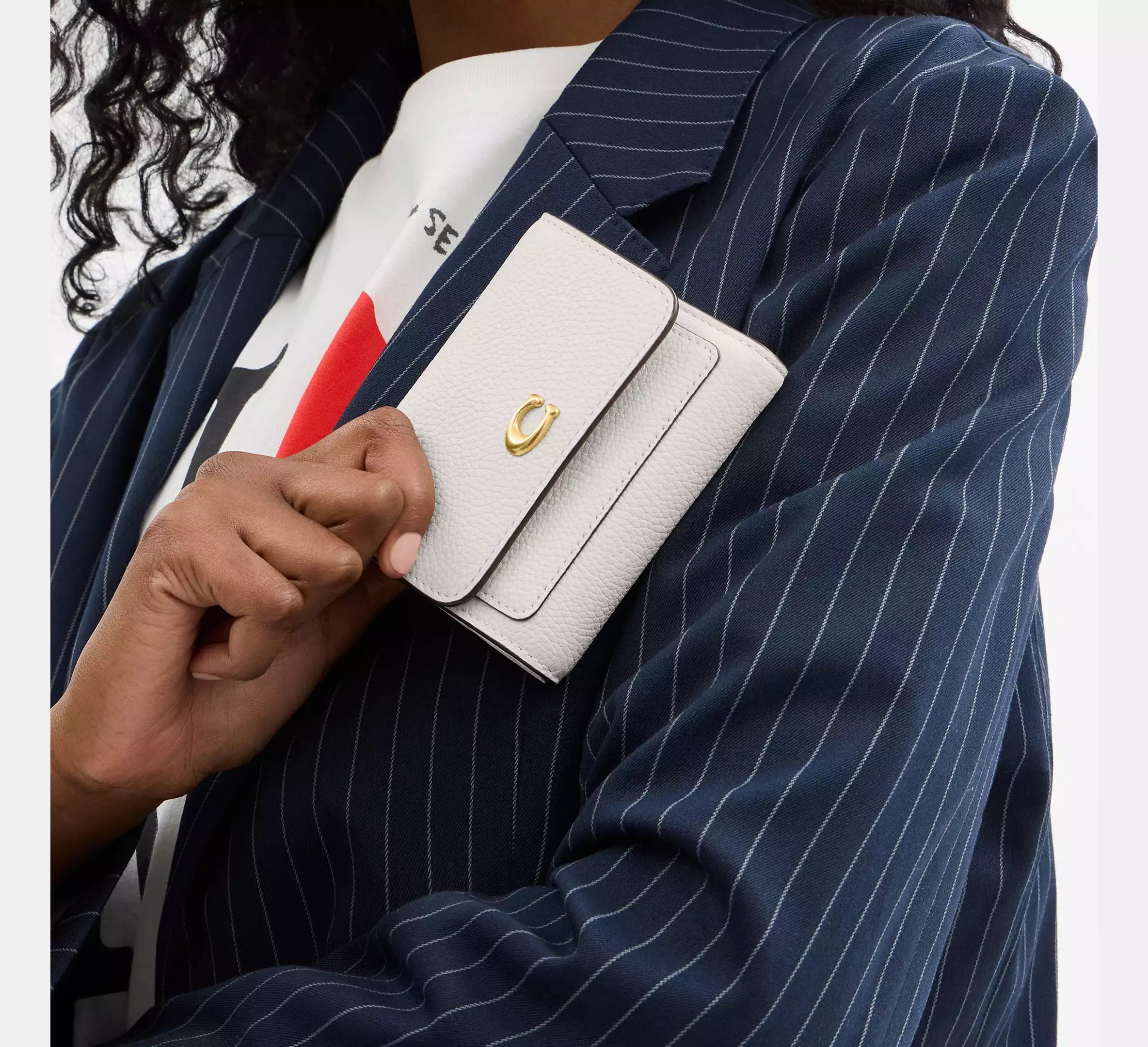 Coach Mila Small Flap Wallet -  SEZON  -   Brass/Chalk