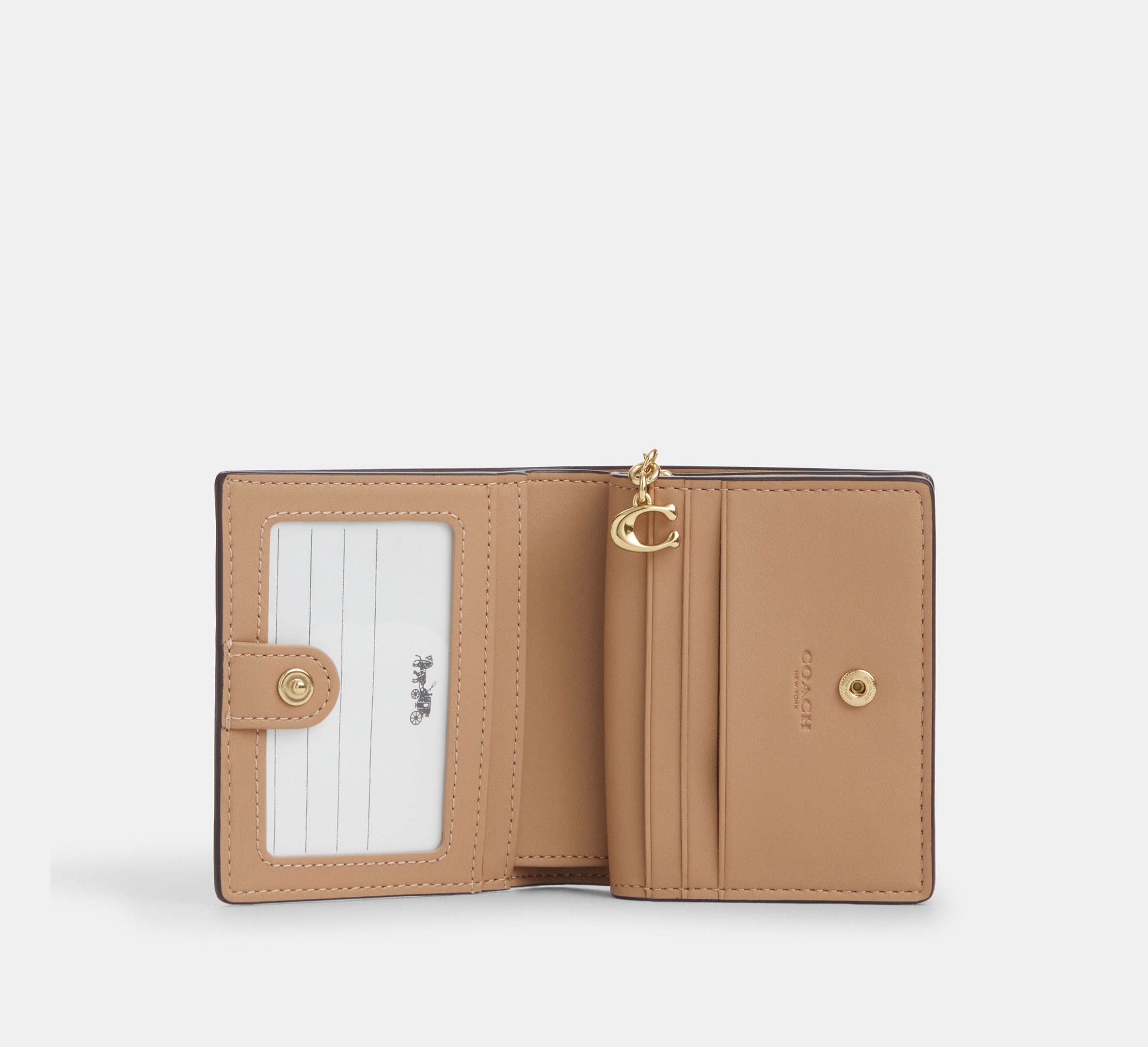 Coach Snap Wallet With Floral Applique - Im/Moonlight