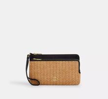 Coach Double Zip Wallet -  Gold/Toast/Black