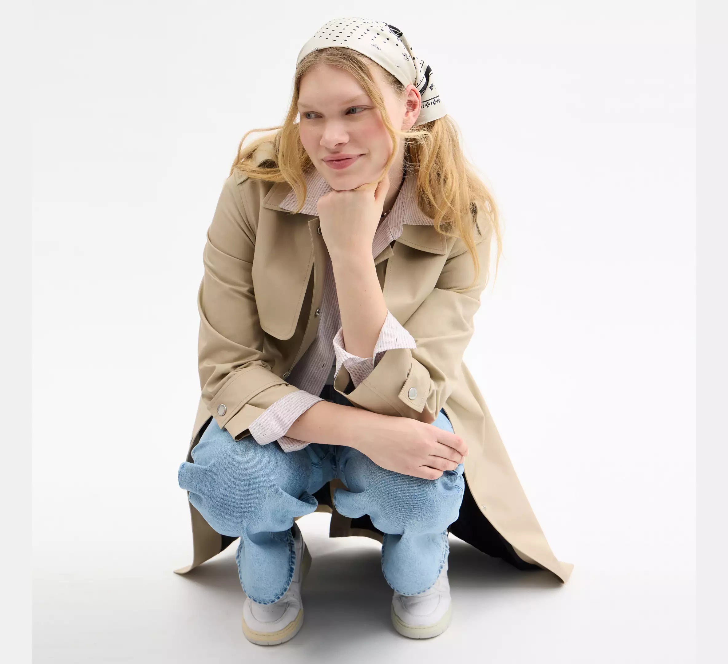 Coach Horse And Carriage Dot Print Silk Bandana - Chalk & Black