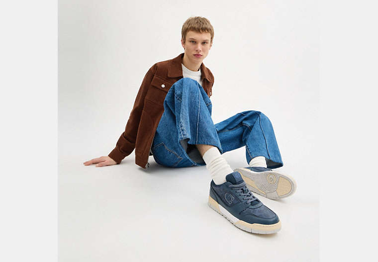 Coach Men's Soho Sneaker With Signature  -  Denim/Denim