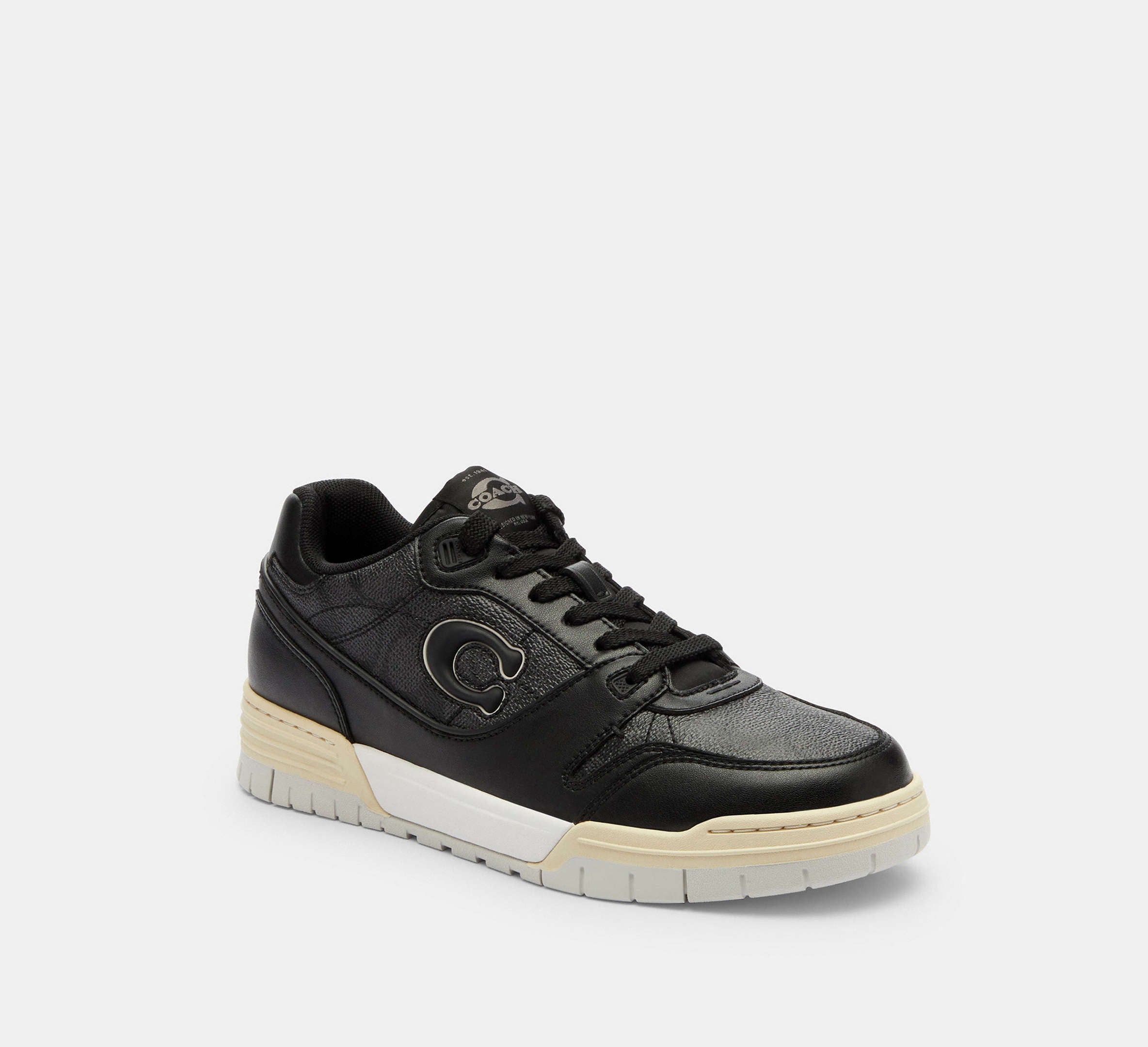 Coach Women's Soho Sneaker With Signature - Charcoal/Black
