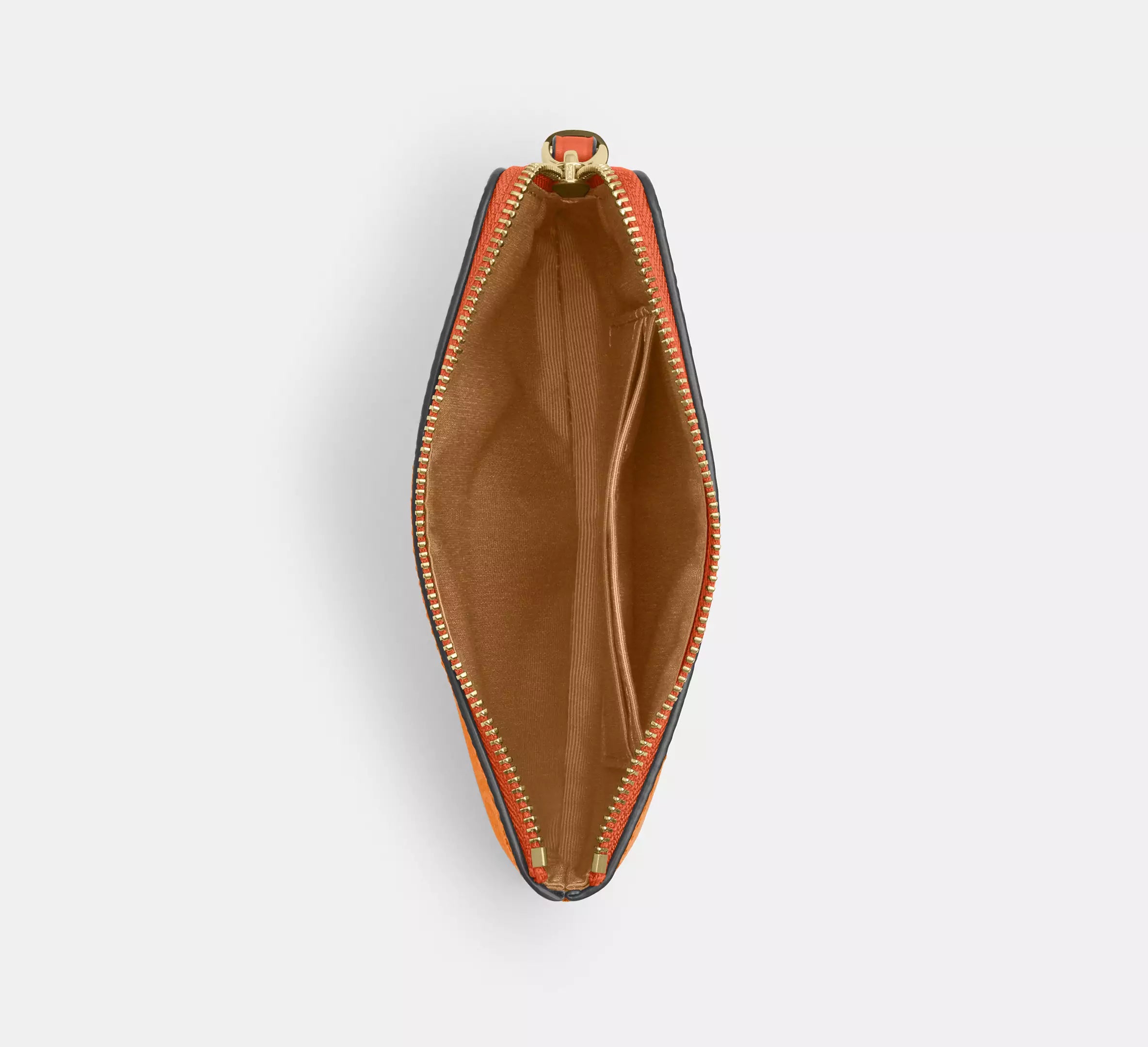 Coach Corner Zip Wristlet In Signature - Gold