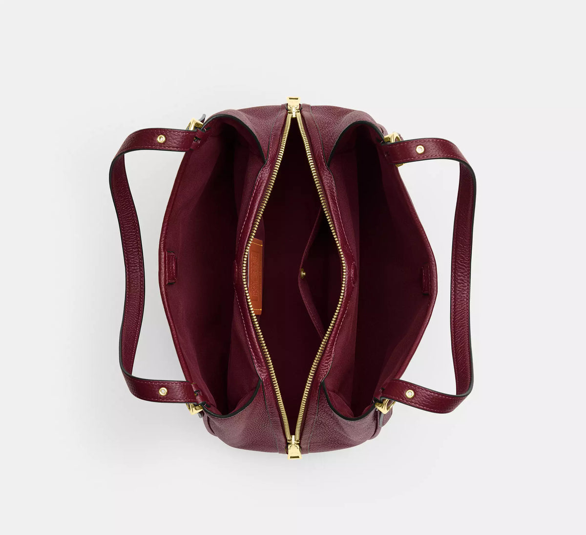 Coach Erin Shoulder Bag  -  Gold/Dark Cherry