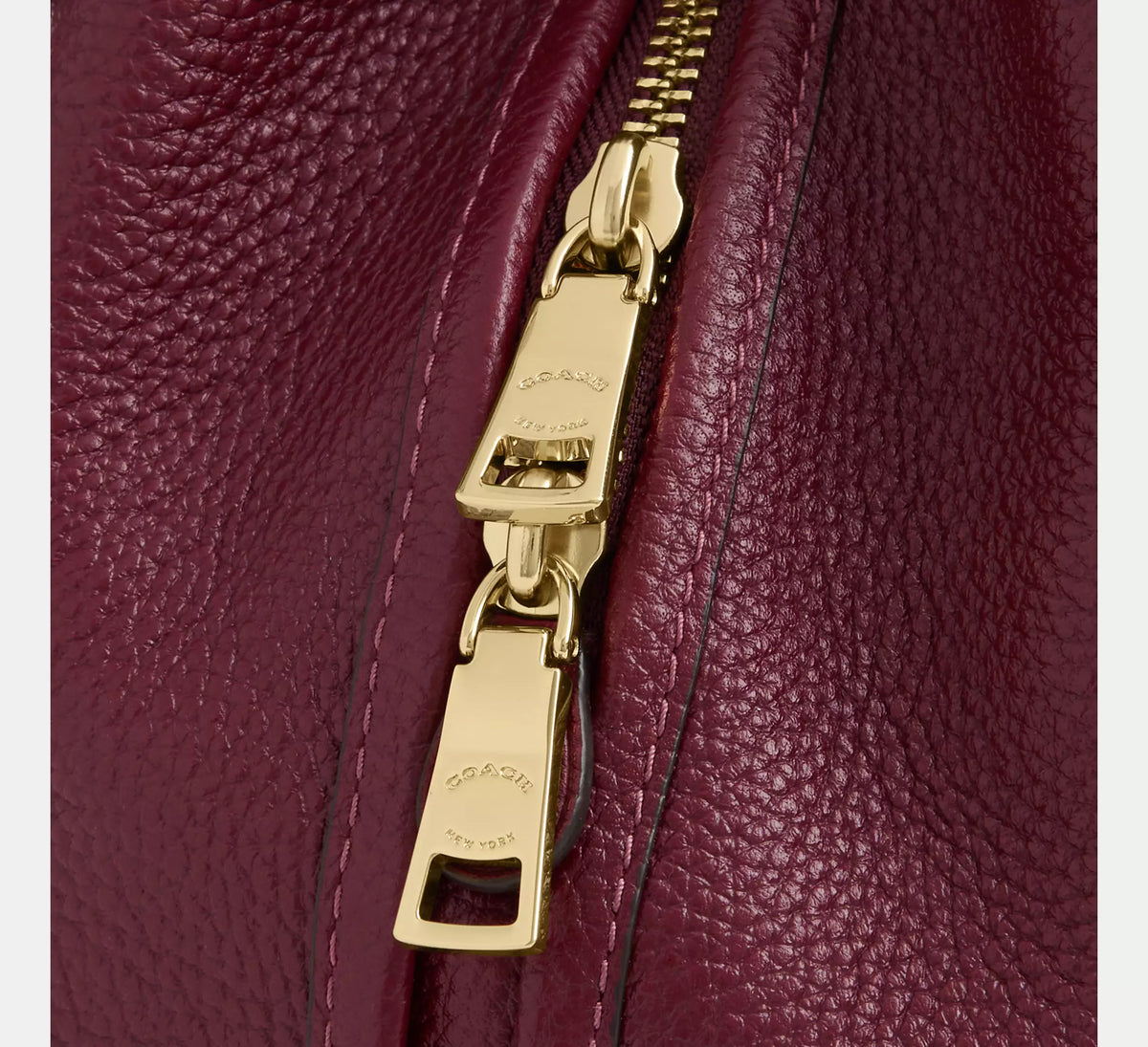 Coach Erin Shoulder Bag  -  Gold/Dark Cherry