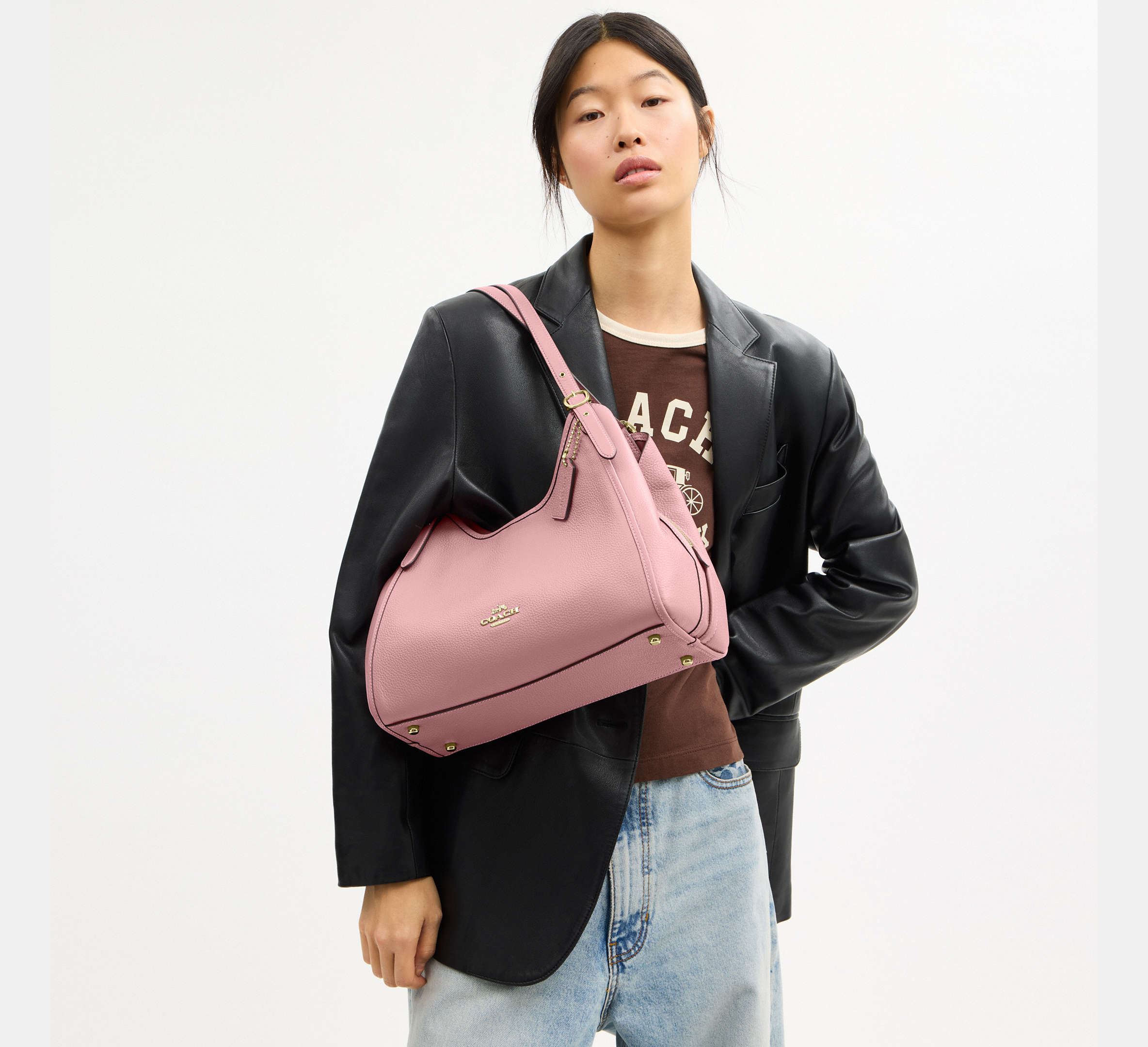 Coach Erin Shoulder Bag -  Gold/Soft Pink