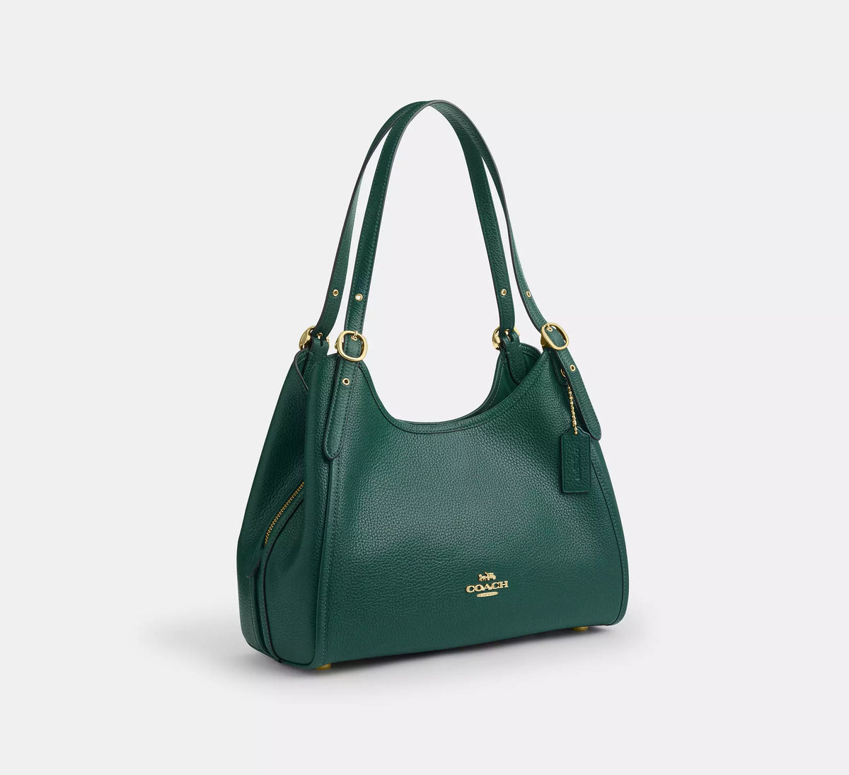 Coach Erin Shoulder Bag  -  Gold/Emerald