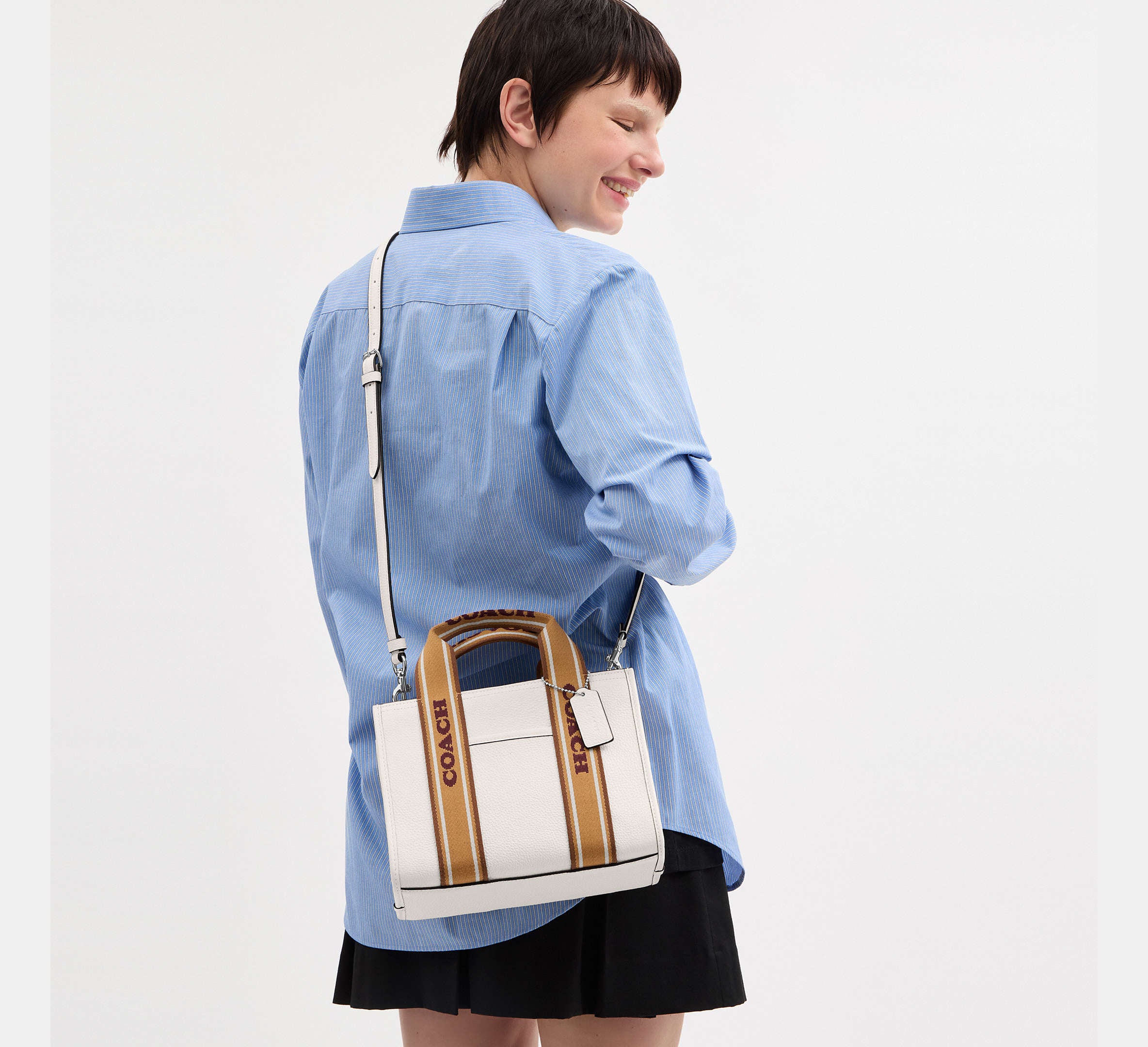 Coach Smith Tote Bag 24 - Silver/Chalk Multi