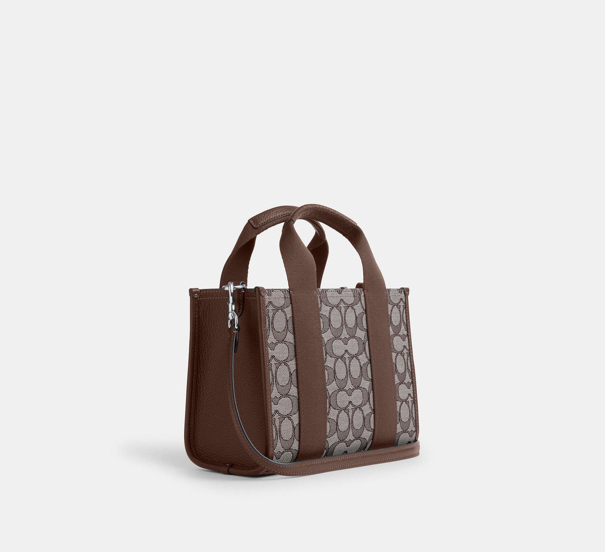 Coach Smith Tote Bag 24 In Signature Jacquard - Silver/Oak/Maple - Hemen Teslim
