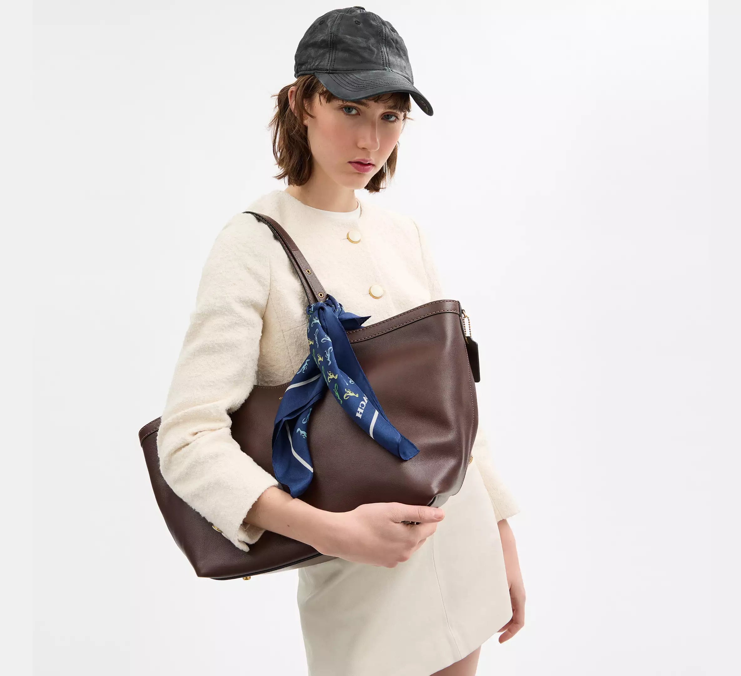 Coach T-Rex Print Silk Bandana SEZON -  Deep Blue