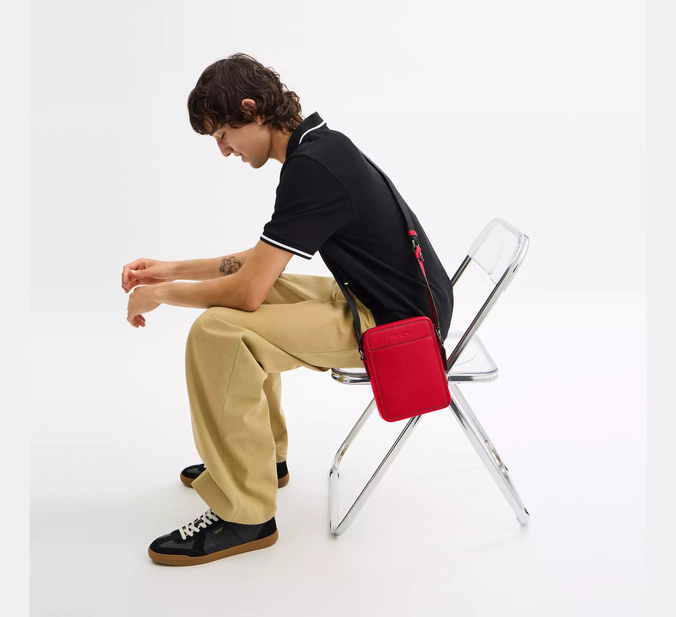 Coach Sullivan Crossbody Bag - Gunmetal/Bold Red