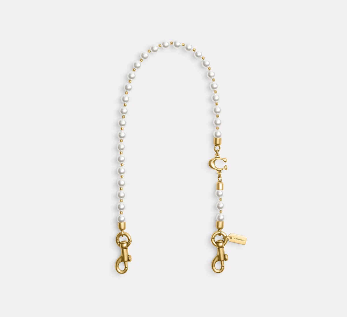 Coach  Short Pearl Strap  -    Brass/Chalk