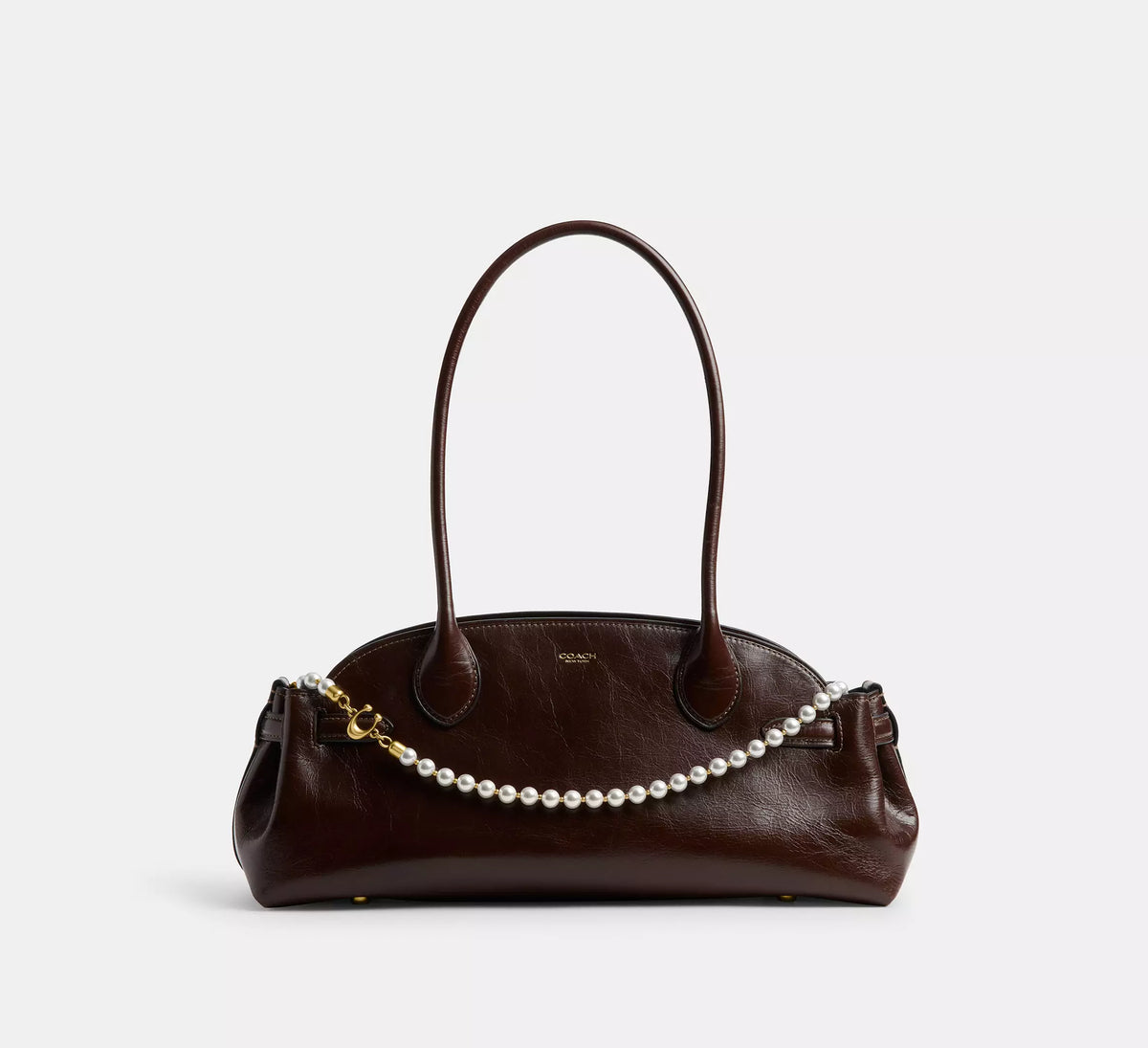Coach  Short Pearl Strap  -    Brass/Chalk