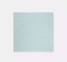 Coach Signature Oversized Square Scarf -  Light Blue