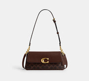 Coach Jet Shoulder Bag In Signature -  Brass/Maple