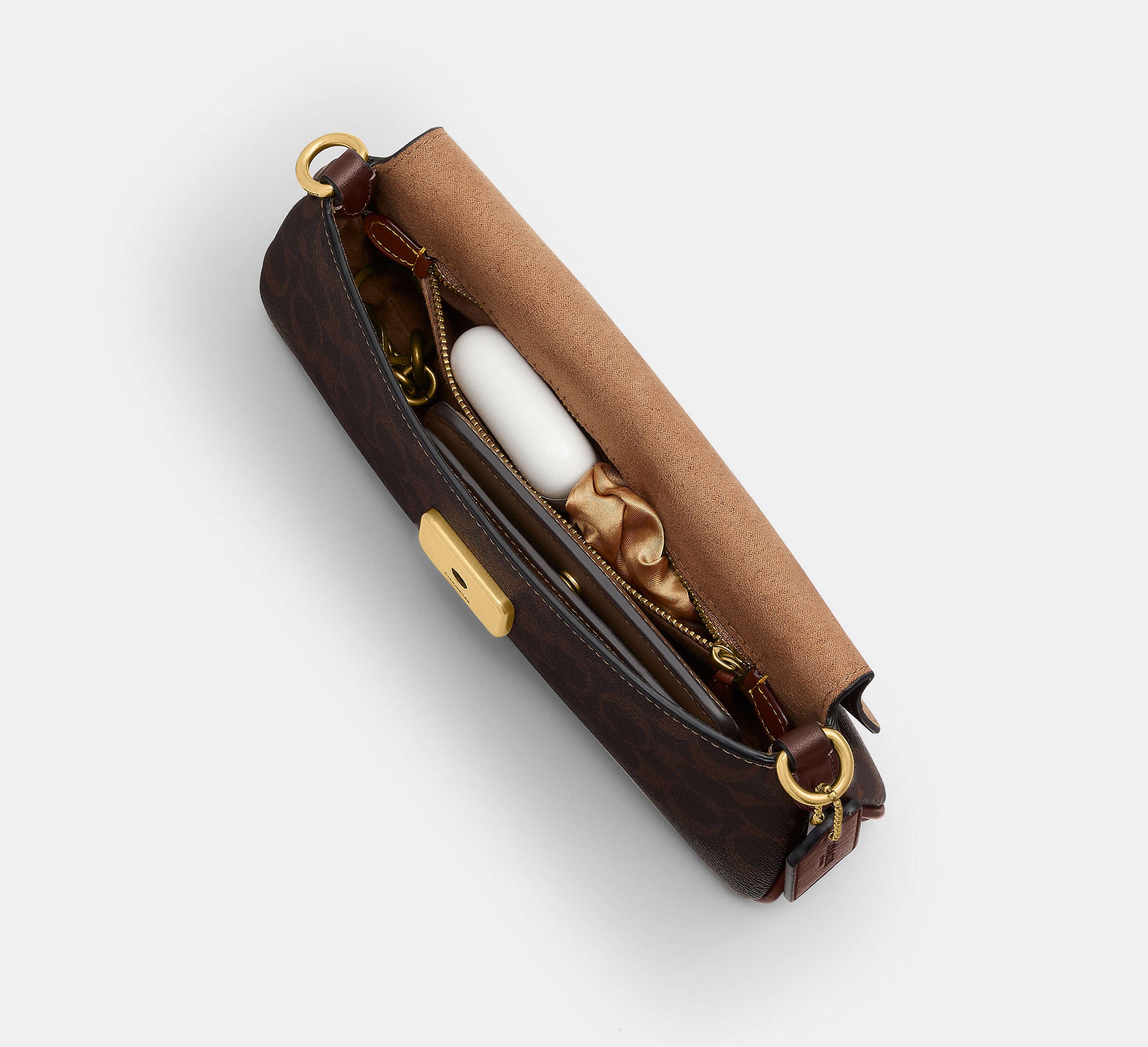 Coach Jet Shoulder Bag In Signature - Brass/Maple - Hemen Teslimde