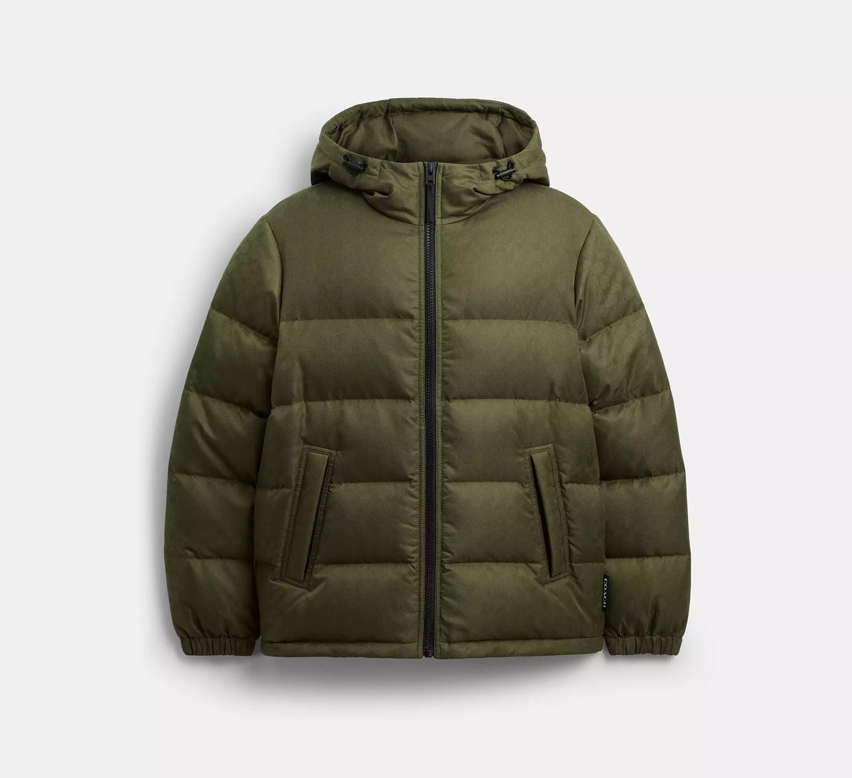 Coach Tonal Signature Down Jacket -  Light Olive