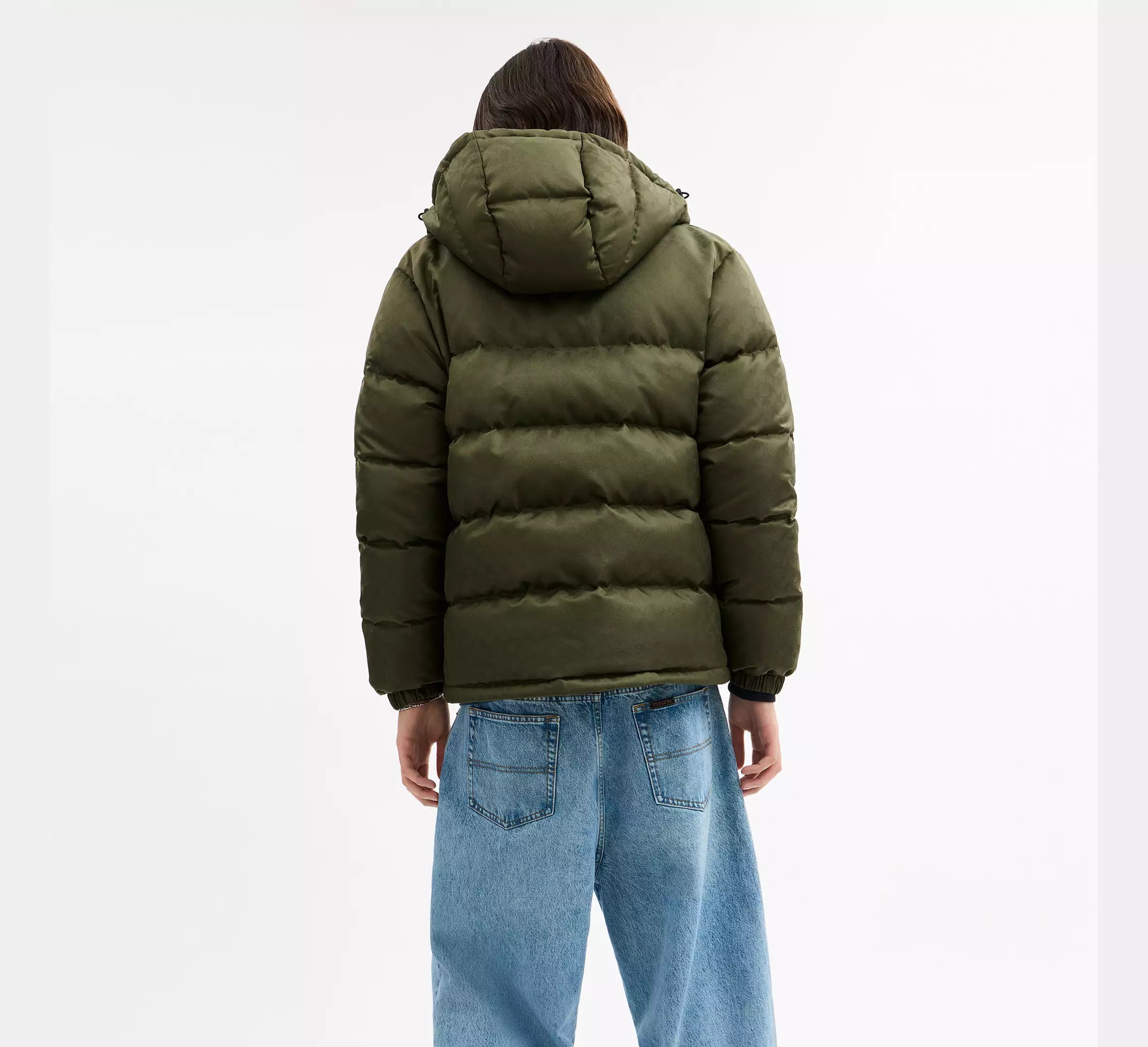 Coach Tonal Signature Down Jacket -  Light Olive