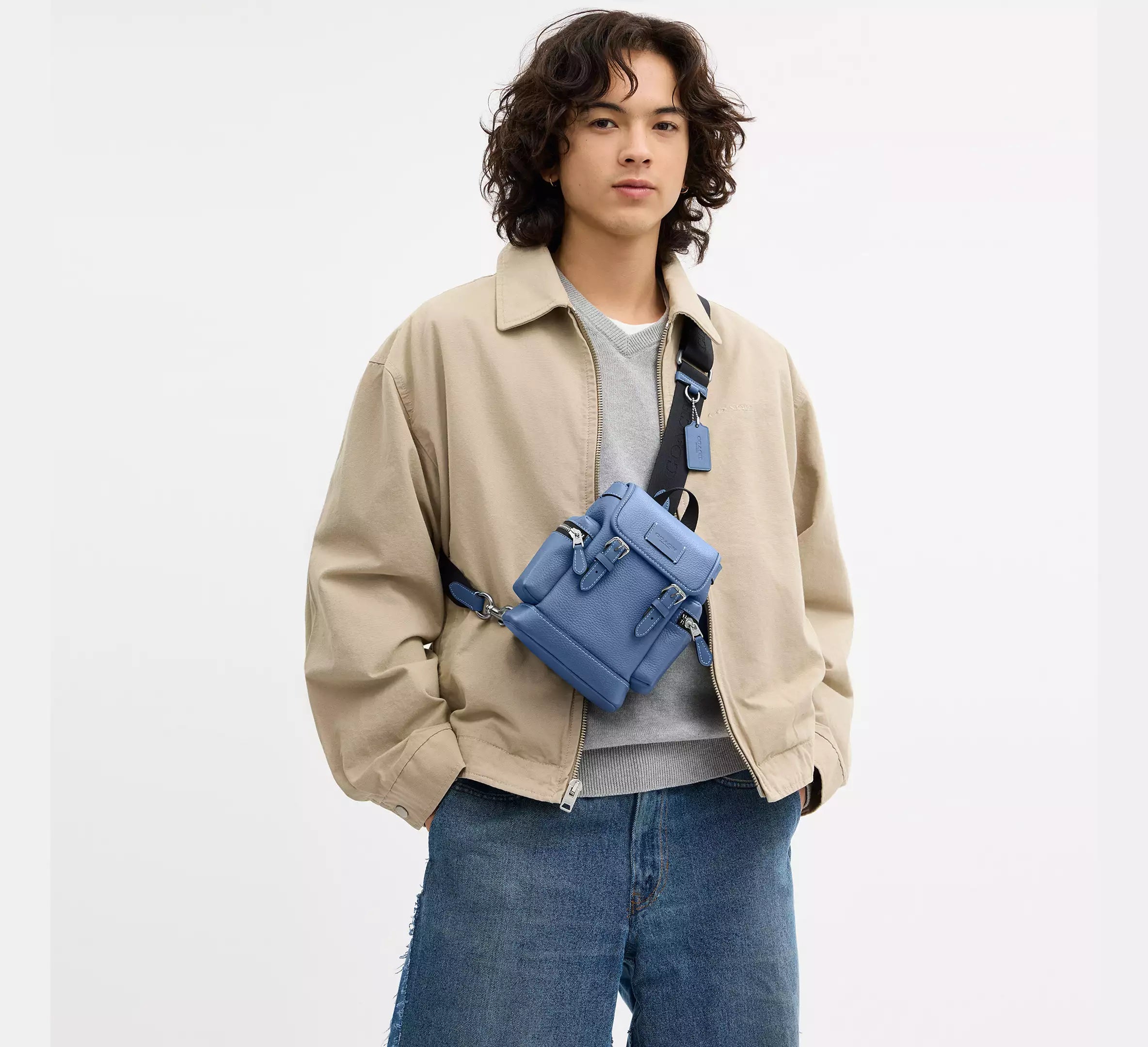 Coach Sprint Sling Pack  -  Silver/Light Denim
