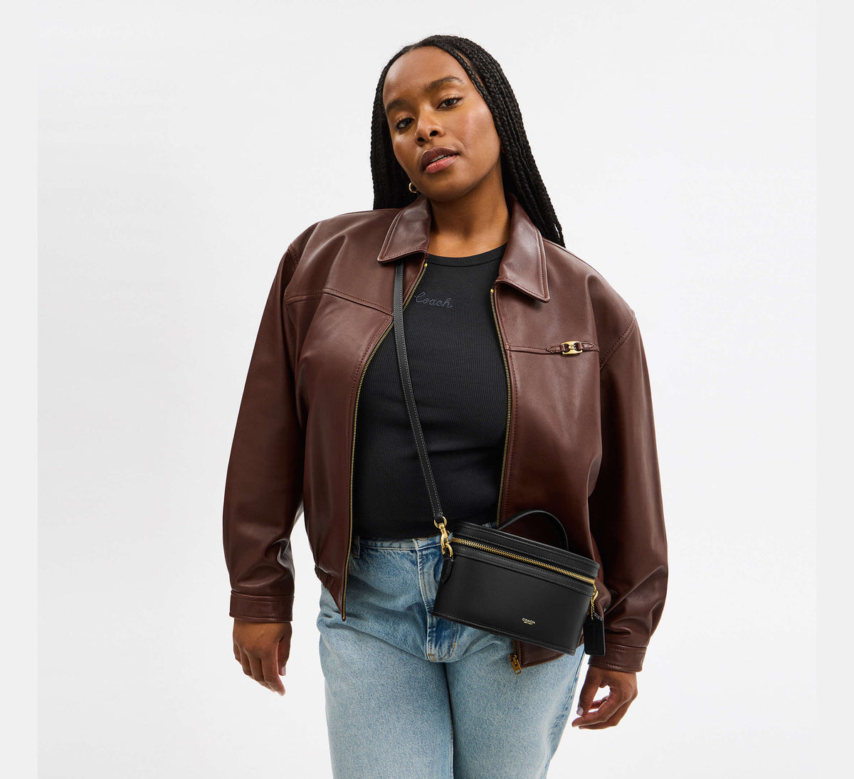 Coach Trail Bag  -  Brass/Black