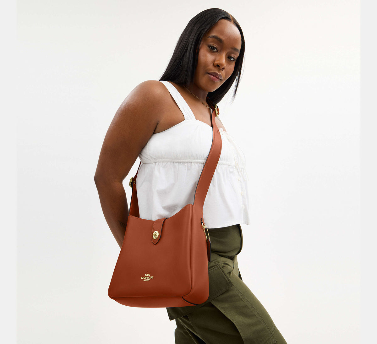 Coach Hadley Convertible Crossbody Bag- Gold/Tan