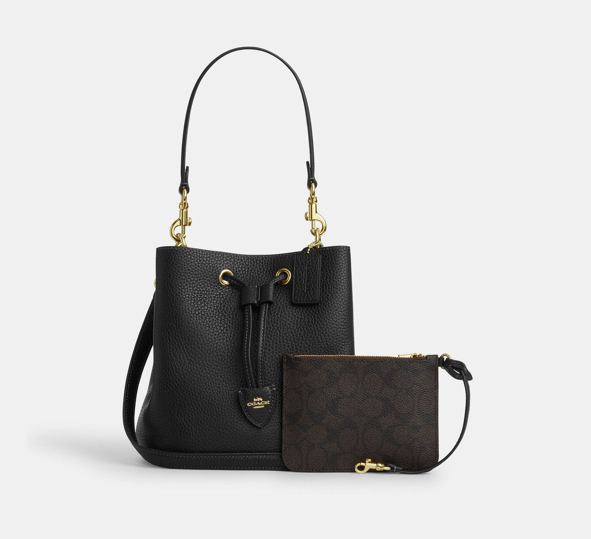 Coach Rowan Bucket Bag - Gold/Black