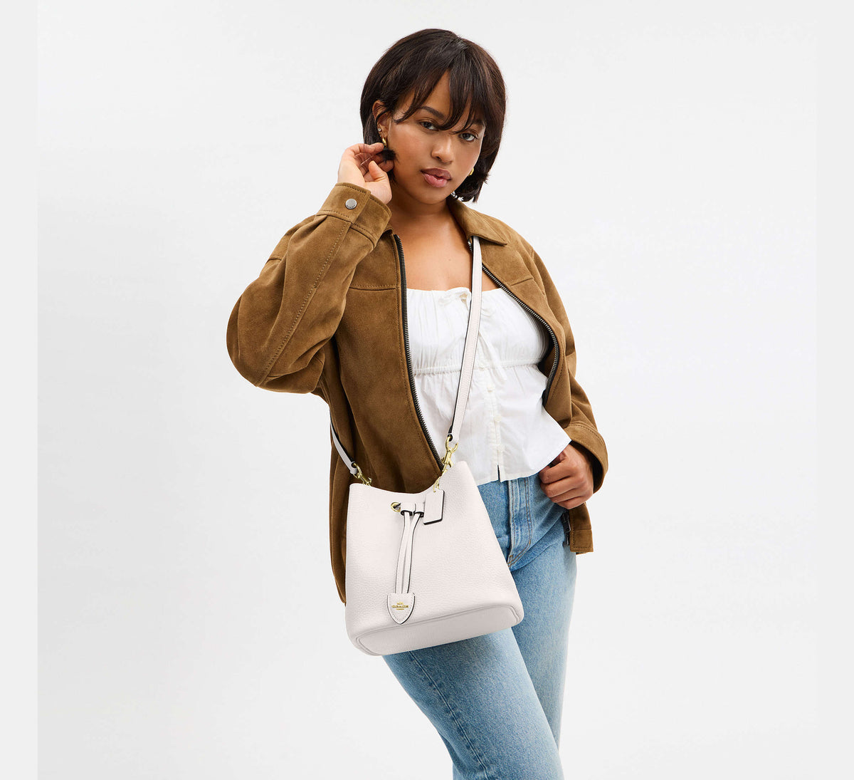 Coach Rowan Bucket Bag - Gold/Chalk
