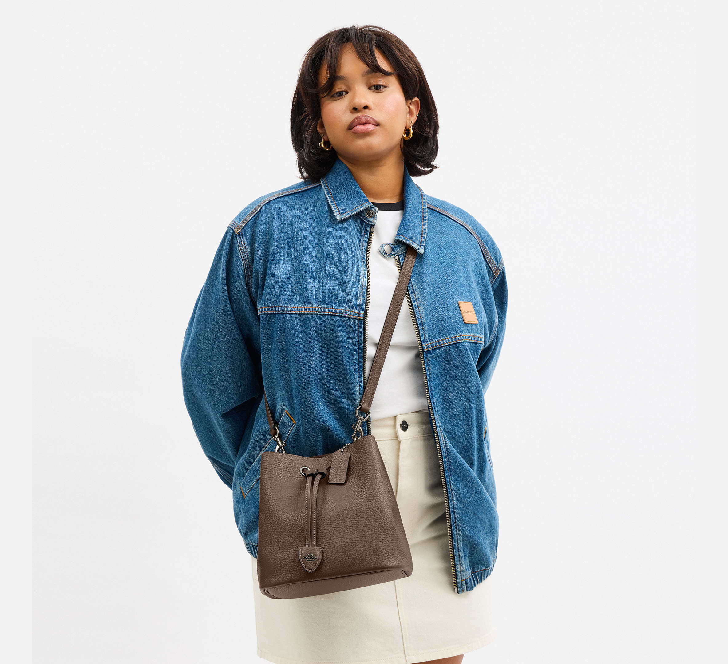 Coach Rowan Bucket Bag - Gunmetal/Dark Stone – Kanadadan Kapına