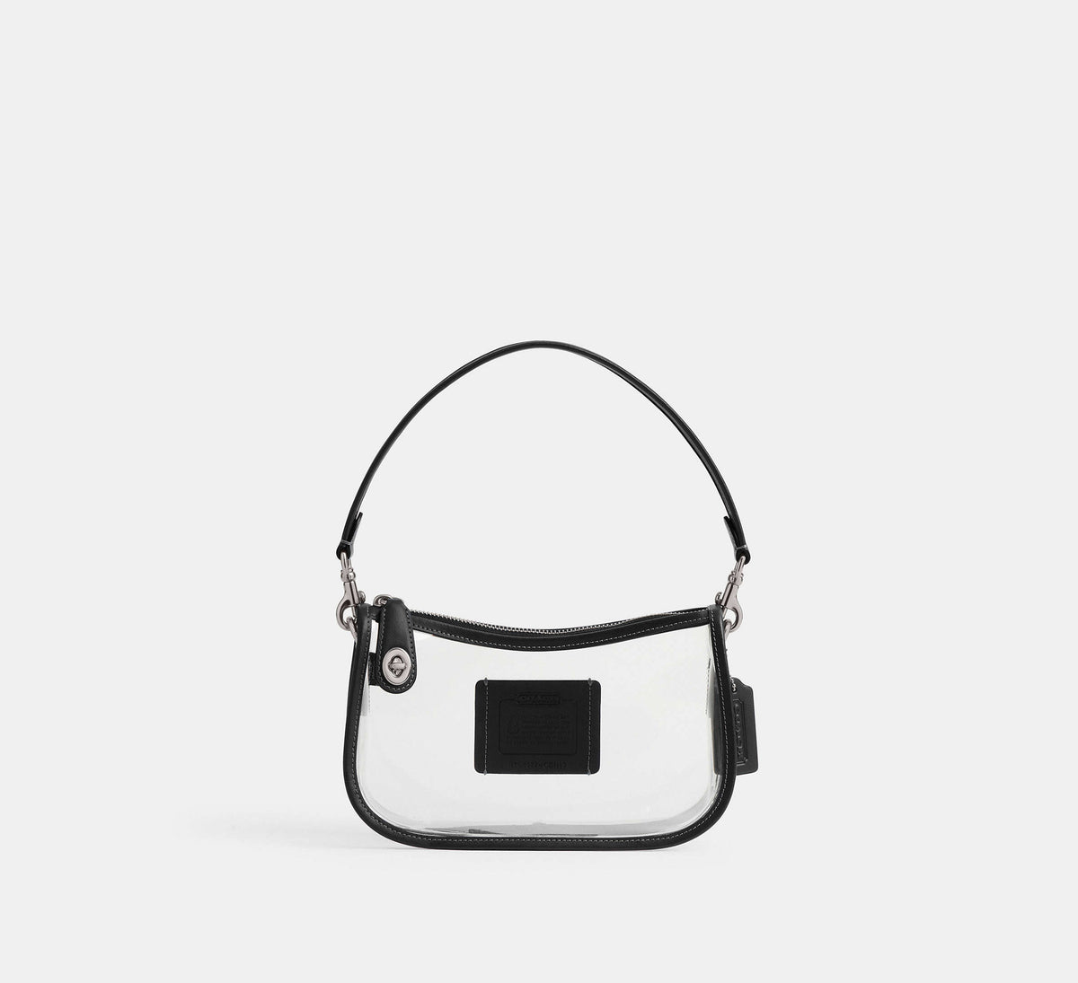 Coach Stadium Swinger Bag - Silver/Black