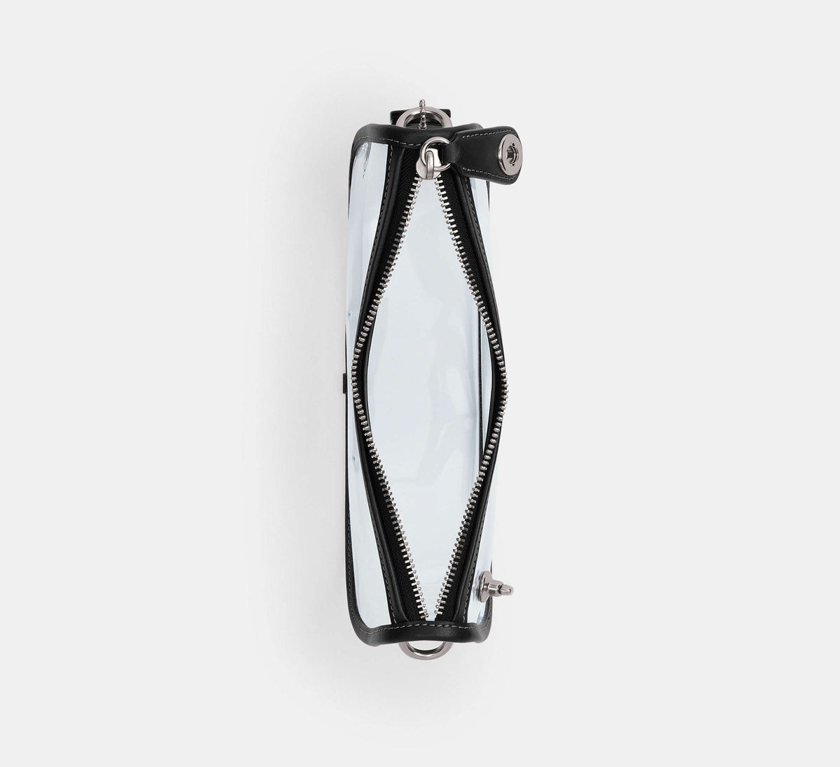 Coach Stadium Swinger Bag - Silver/Black