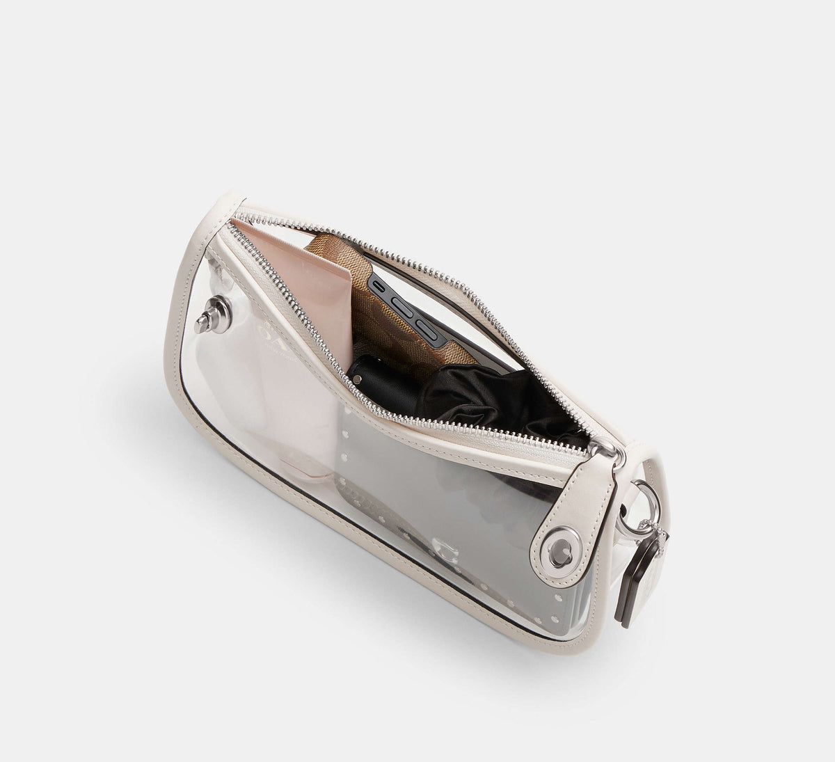 Coach Stadium Swinger Bag - Silver/Chalk
