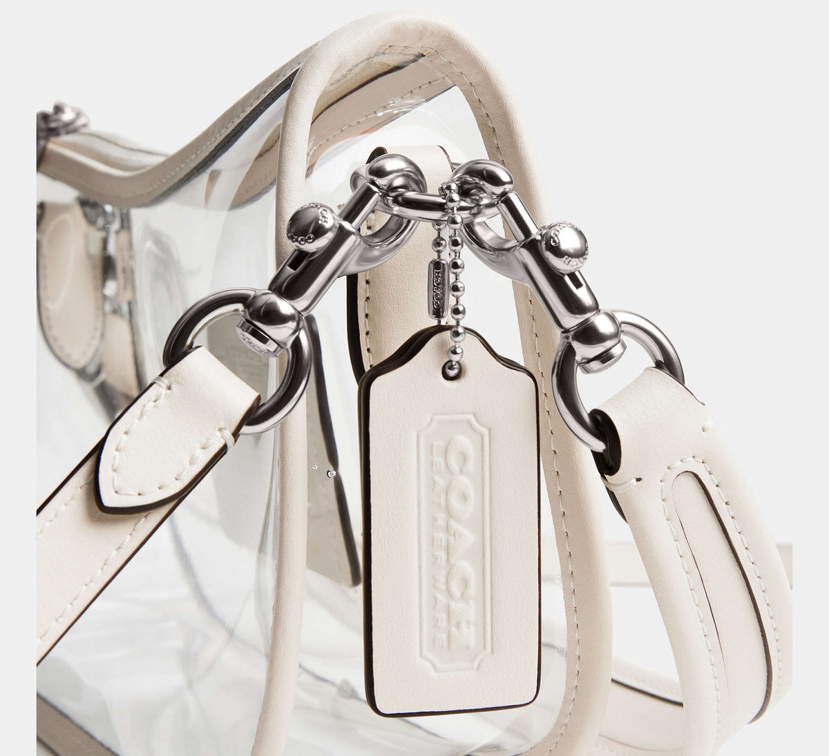 Coach Stadium Swinger Bag - Silver/Chalk