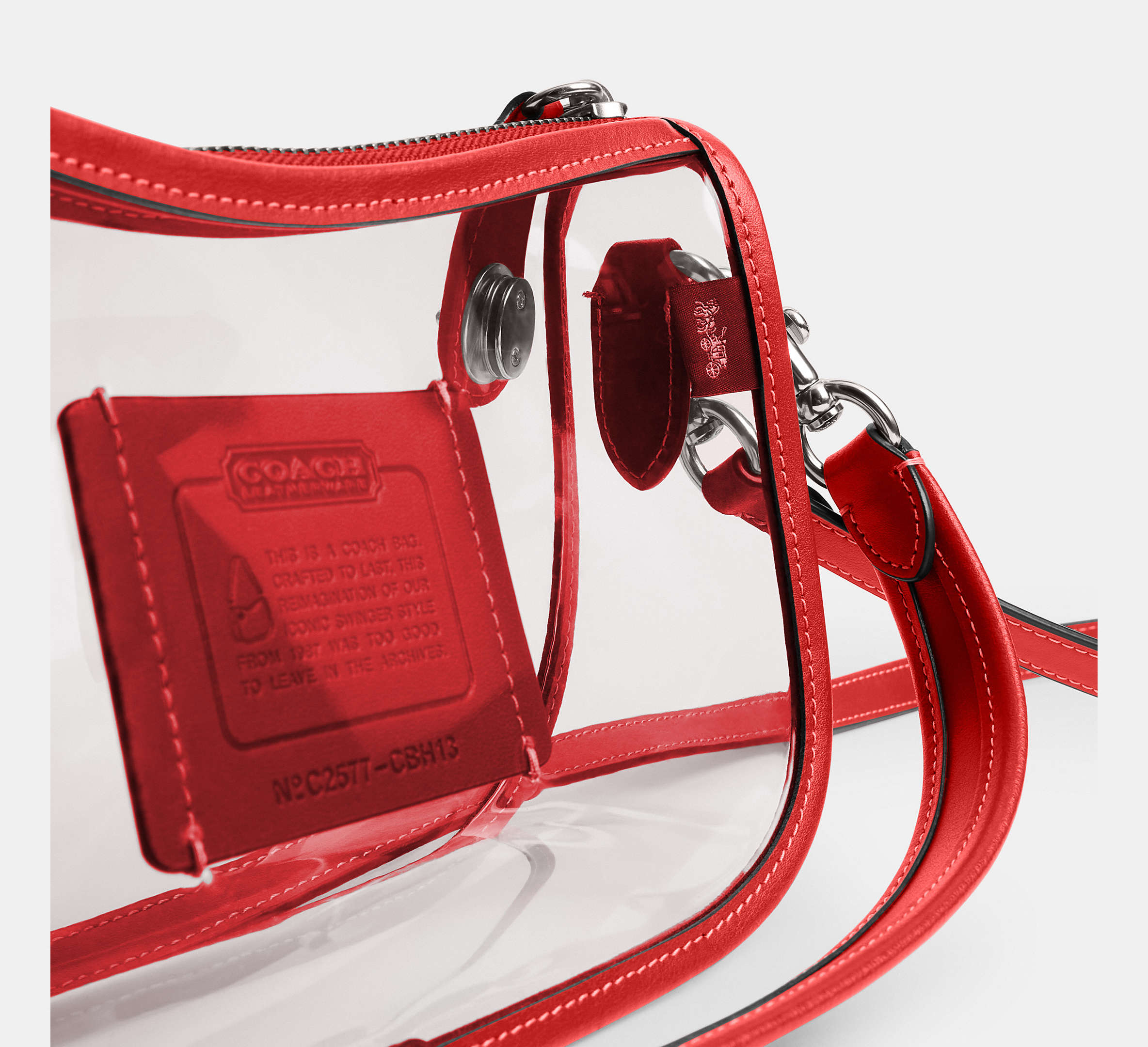 Coach Stadium Swinger Bag - Silver/Sport Red – Kanadadan Kapına