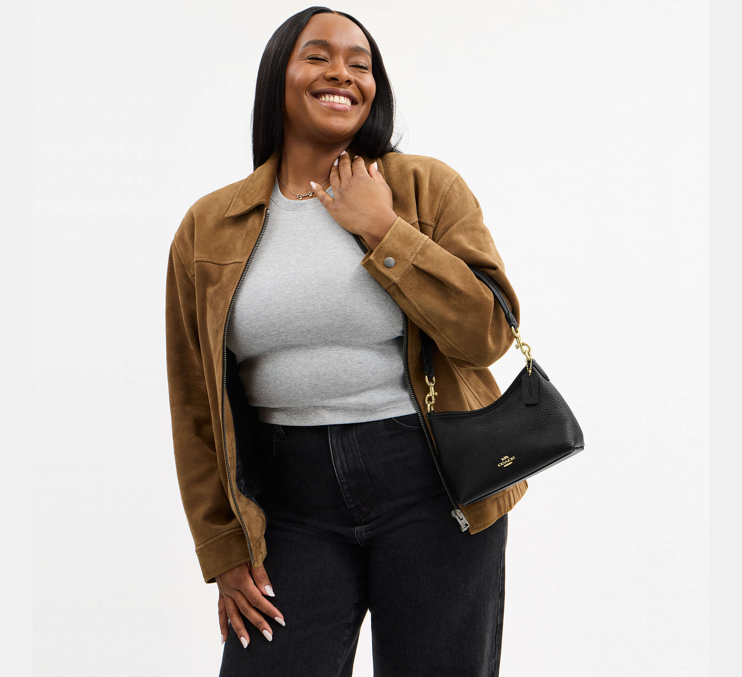 Coach Laurel Small Shoulder Bag  - Gold/Black