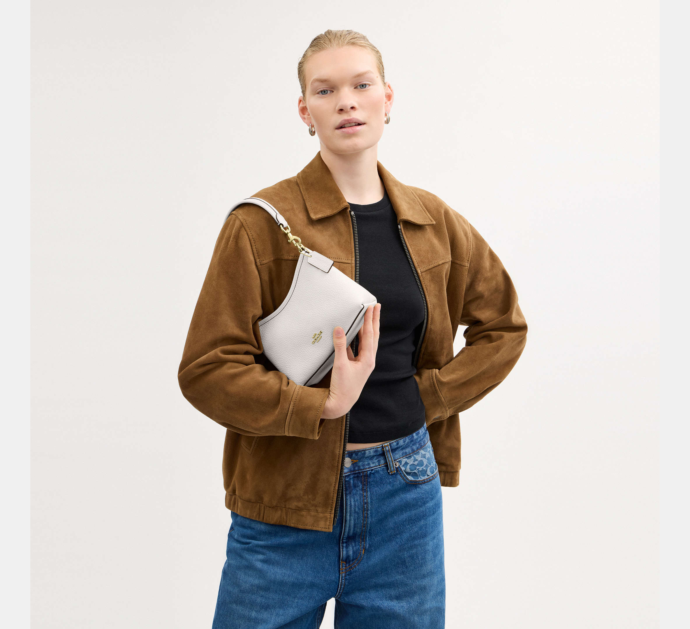 Coach Laurel Small Shoulder Bag  - Gold/Chalk