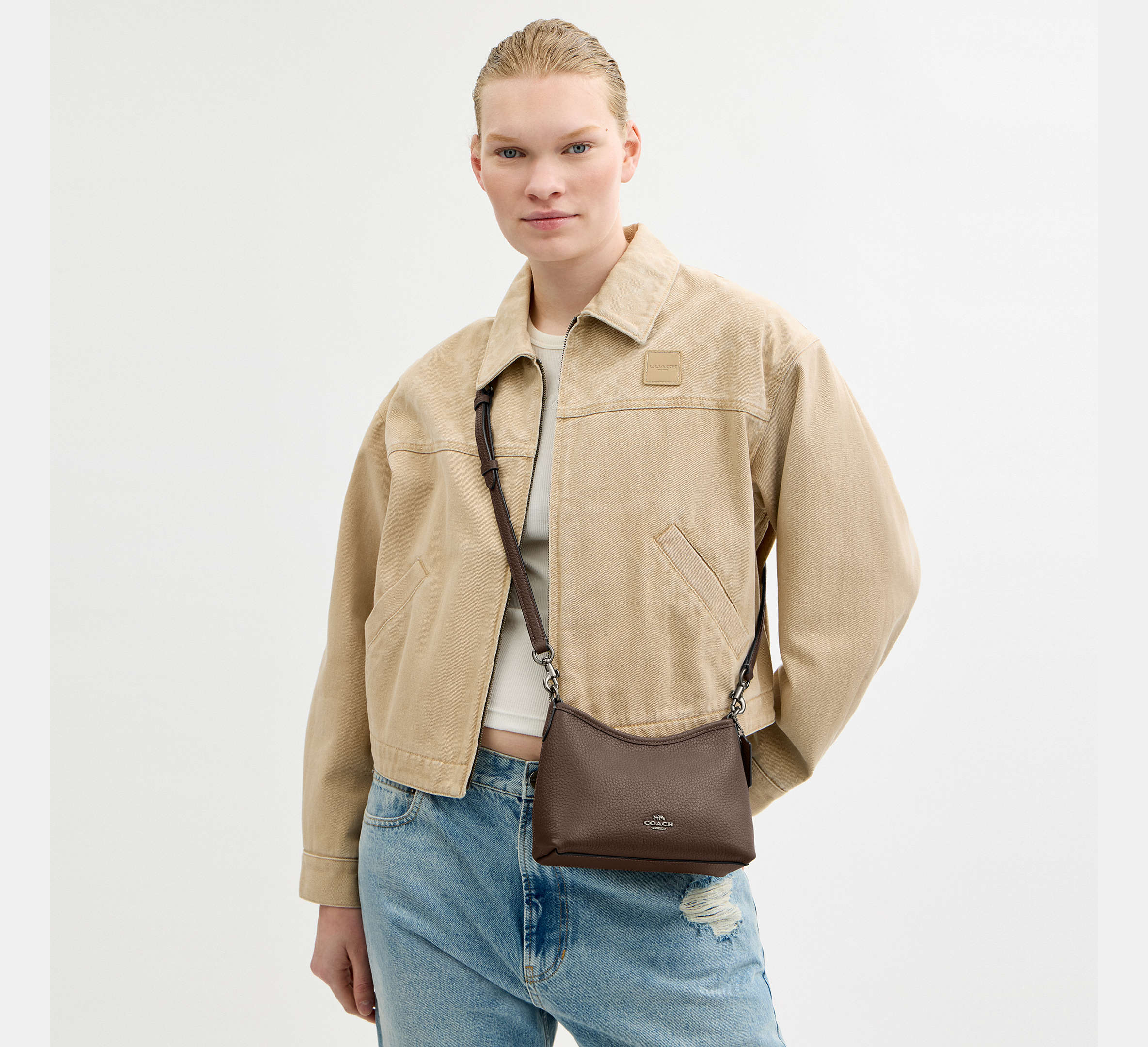 Coach Laurel Small Shoulder Bag - Gunmetal/Dark Stone – Kanadadan