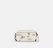Coach Jayden Crossbody Bag With Surf Print  - Gunmetal/Chalk Multi