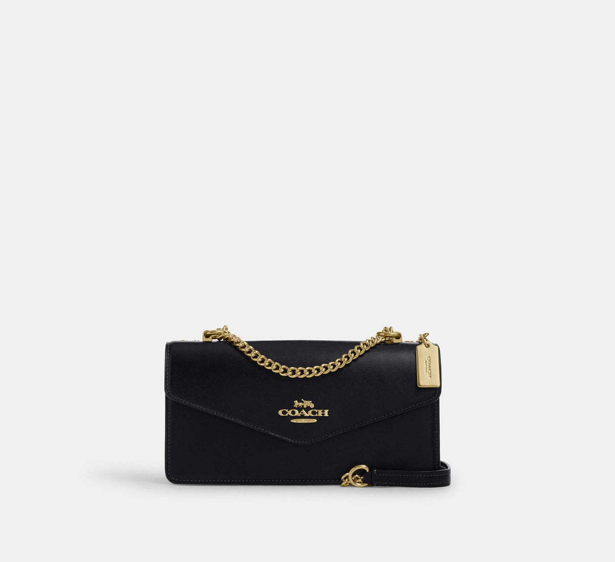 Coach Klare Envelope Crossbody Bag - Gold/Black - Hemen Teslimde