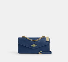 Coach Klare Envelope Crossbody Bag -  Gold/Deep Blue- Hemen Teslimde