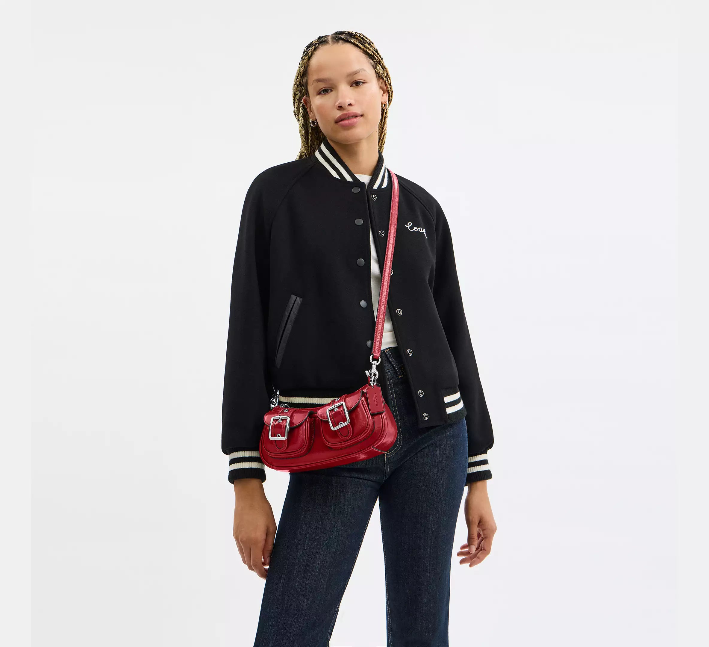 Coach Ashton Bag - Silver/Dark Cardinal