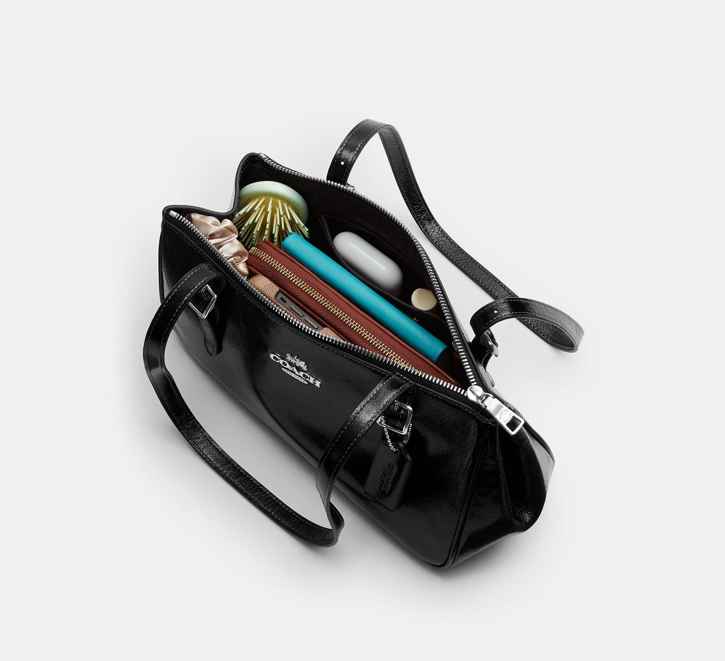 Coach Asher Shoulder Bag - Silver/Black – Kanadadan Kapına