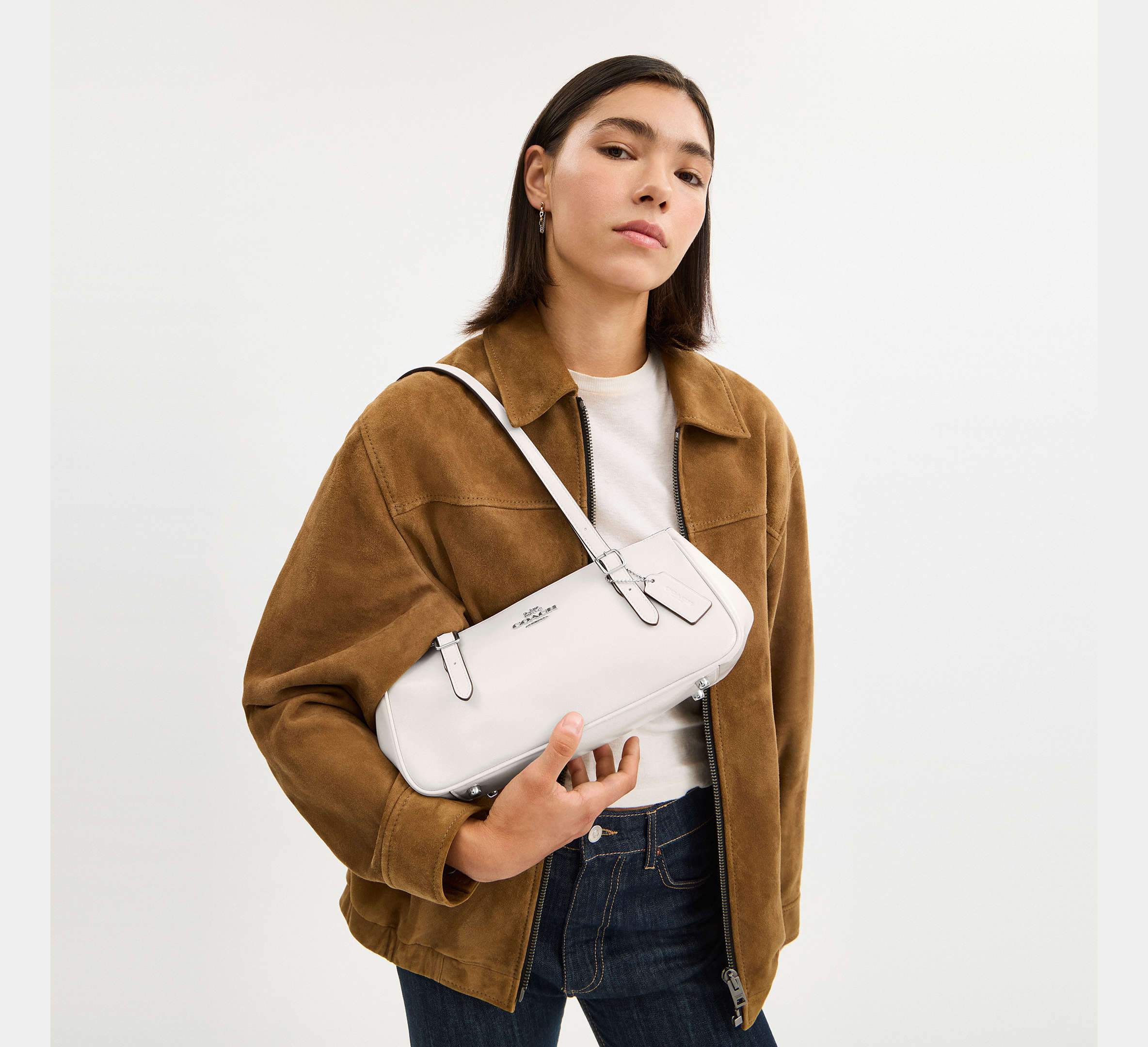Coach Asher Shoulder Bag - Silver/Chalk – Kanadadan Kapına
