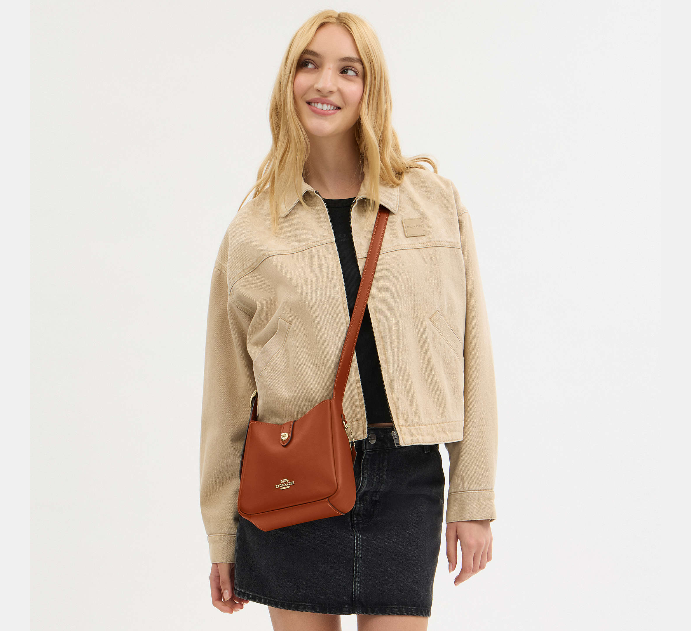 Coach Hadley Mini Crossbody Bag - Gold/Tan