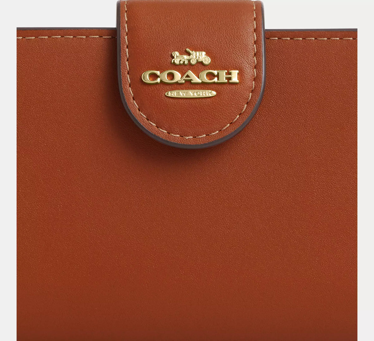 Coach Medium Corner Zip Wallet - Gold/Tan