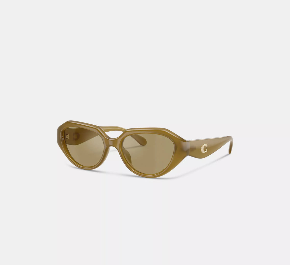 Coach C Hardware Geometric Sunglasses  - Light Olive