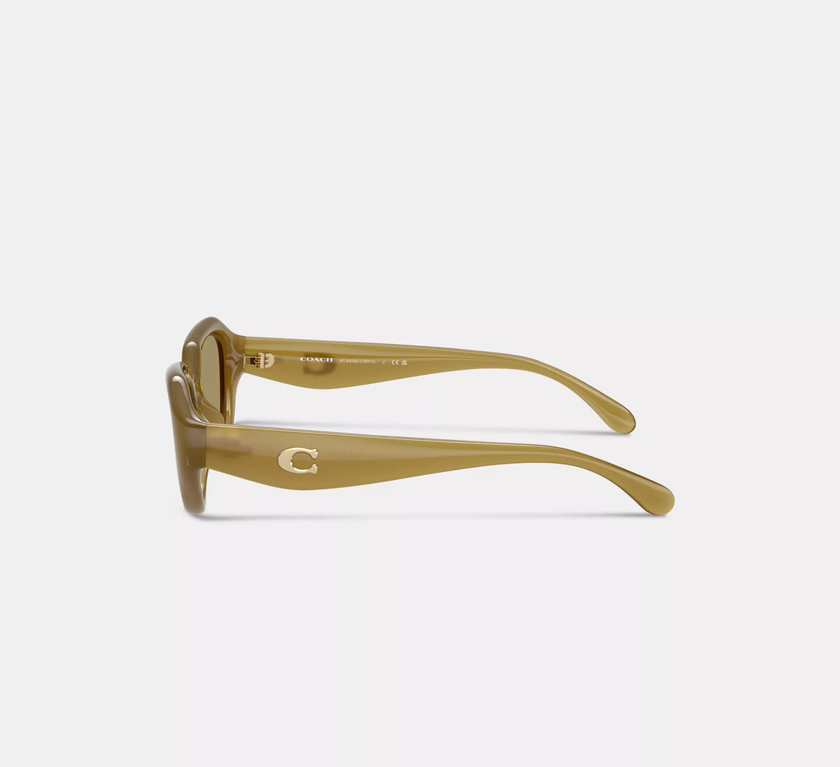 Coach C Hardware Geometric Sunglasses  - Light Olive