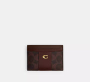 Coach Essential Card Case In Signature  - Brass/Maple
